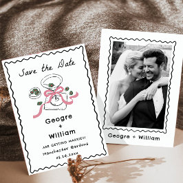 Convites Casamento de Mão Rosa Rosa Moderna e Branca