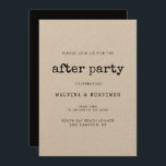 Convites Casamento de máquina de escrever minimalista após<br><div class="desc">A festa nunca acaba! Organize seu casamento após a festa com estes convites modernos. Um design minimalista e vintage para a sua papelaria de casamento: escolha esta suíte de casamento retrô,  mas moderna,  com uma letra de máquina de escrever. Totalmente personalizável para os amantes da simplicidade.</div>