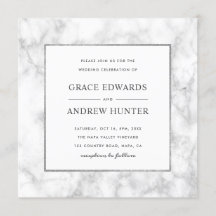 Casamento de Marble Branco Moderno