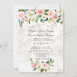 Convites Casamento de Marble das Flores de Neve