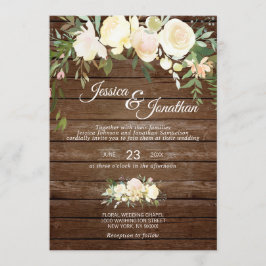 Convites Casamento de Marfim Rosa-Rosa-Escamudo-Clanterna R