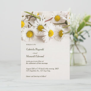 Convites Casamento de Margarida Branca da Natureza Moderna