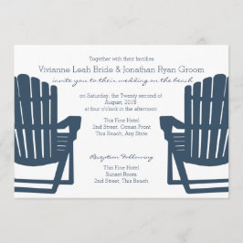 Convites Casamento de Marinho Azul de Praia Adirondack Casa