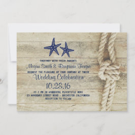Convites Casamento de Marinho da Rope Náutica Rustic Beach 