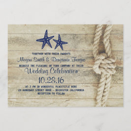Convites Casamento de Marinho da Rope Náutica Rustic Beach 