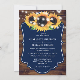 Convites Casamento de Marinho de Madeira Azul