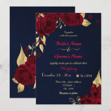 casamento de marinho de ouro com flores burgundi