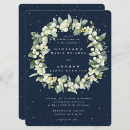 Convites Casamento de Marinho Grande Snowberry+Eucalyptus W
