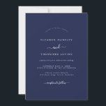 Convites Casamento de Marinhos Moderno Minimalista<br><div class="desc">Mais Bonito Convites de Casamento na Loja Little Bayleigh!</div>