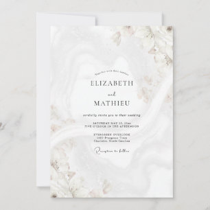 Convites Casamento de Mármore Dourado Creme Eucalipto