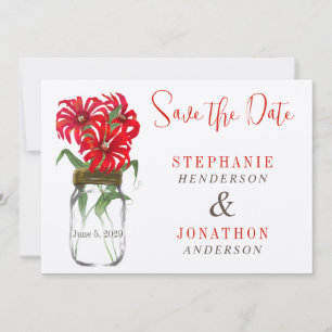 Convites Casamento de Mason Jar da Montanha Red Andes