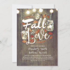 Convites Casamento de Mason Jar Lights Rustic