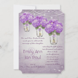Convites Casamento de Mason Roxo Roxo de Corte Die
