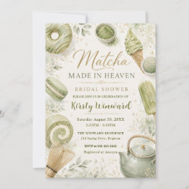 Convites Casamento de Matcha Feito no Céu Chá de Noiva