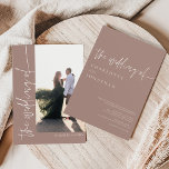 Convites Casamento de Mauve do Deserto de Foto de Boho Mode<br><div class="desc">Convite para Casamento de Mauve Mauve do Deserto de Boho Moderno</div>