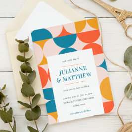 Convites Casamento de Meio século Scallop de Meio Círculo R