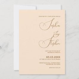 Convites Casamento de Minimalismo de Fundo Escamudo