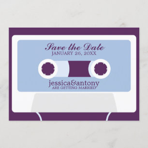 Convites Casamento de Mixtape Retrô Salve a Data