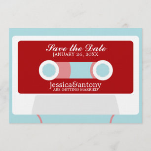 Convites Casamento de Mixtape Retrô Salve a Data