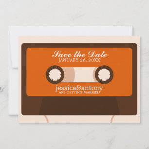 Convites Casamento de Mixtape Retrô Salve a Data