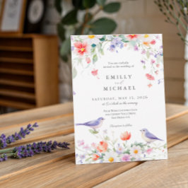 Convites Casamento de Mola Botânica de Vidraça Selvagem