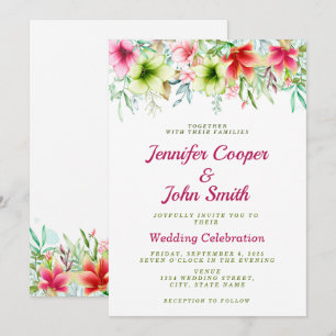 Convites Casamento de Mola Floral de Amaryllis