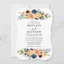 Convites Casamento De Mola Floral Mistura De Aquarelas Eleg