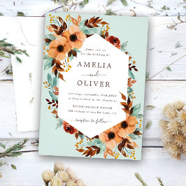 Convites Casamento De Mola Floral Russo De Mint Green