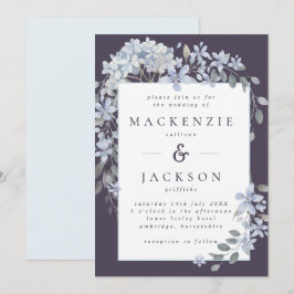 Convites Casamento de Mola Fluvial Azul e Marinho