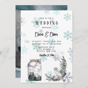 Convites Casamento de Molas de Vedação de Neve de inverno