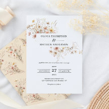 Casamento de Moldura de Flor Selvagem de Beige Mea