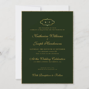 CONVITES CASAMENTO DE MONOGRAMA CLÁSSICO E CALLIGRÁFICO ROM