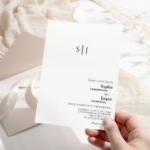 Casamento de Monograma Clássico Moderno