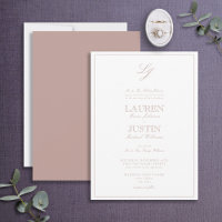 Casamento de Monograma com Script Clássico Dusty R