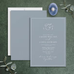 Convites Casamento de Monograma de Caligrafia Azul Elegante<br><div class="desc">Seu casamento dá palco para uma celebração única, e tudo começa com o convite perfeito. Este Convite De Casamento De Caligrafia Azul Elegante Monograma Exude elegância sem esforço e sofisticação do eterno. Feito com caligrafia moderna, esta carta tem um olhar artístico que certamente agradará até o mais discernimento de seus...</div>