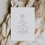 Convites Casamento de Monograma de Script Elegante<br><div class="desc">Este convite de casamento monograma elegante é perfeito para um casamento simples. A design a preto e branco minimalista apresenta tipografia romântica rico com estilo de vidro moderno. Personalizável em qualquer cor. Mantenha o design mínimo e a classe, como está, ou personalize-o adicionando seus próprios gráficos e trabalhos de arte....</div>