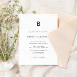 Convites Casamento de Monograma de Script Moderno Branco<br><div class="desc">Apresentando nosso design de Convite para Casamento de Monograma de Script Moderno Branco, onde o minimalismo moderno encontra a arte da caligrafia. Esta estética curada traz um ar de sofisticação para o seu dia especial - com uma reviravolta de feitiço, charme casual. A combinação de uma simples tipografia com uma...</div>