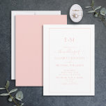 Convites Casamento de Monograma Formal Cor-de-Rosa Escamudo<br><div class="desc">Bem-vindo ao dia mais importante da sua vida! Seu dia de casamento! Você sonhava com esse dia desde que era uma garotinha e agora está finalmente aqui. O Simples Convite Formal Monográfico Rosa Esmagado Elegante é a forma perfeita de começar a sua jornada ao casamento. Esta tendência e este convite...</div>