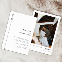 Casamento de Monograma Minimalista e Chic