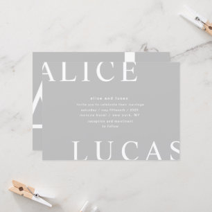 Convites Casamento de Monogramas de layout Ultra Moderno