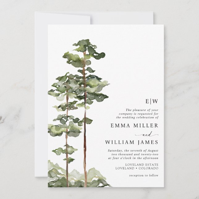 Convites Casamento de Montanha (Frente)