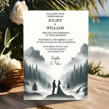 Casamento de Montanha do Enfumaçado da Nuvem Natur