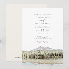 Convites Casamento de Montanha RAINIER Watercolor