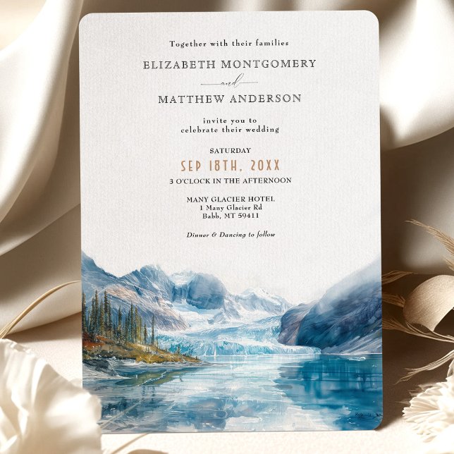 Convites Casamento de Montanhas Glacier Montana (Criador carregado)