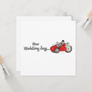 Convites Casamento de Moto e Sidecar