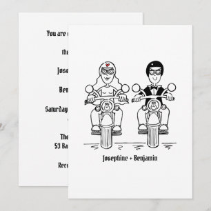 Convites Casamento de Motocicleta de Motoqueiro