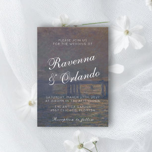 Convites Casamento de Museu de Arte Fina Claude Monet Inspi