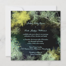 Convites Casamento de Mysticismo Mágico da Floresta Estelar