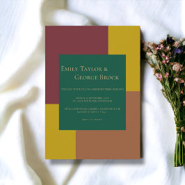 Convites Casamento de Na moda Coloração Moderna Elegante