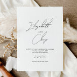 Convites Casamento de Na moda de Nomes de Caligrafia Modern<br><div class="desc">O Convite para Casamento de Na moda de Nomes de Caligrafia Modernos apresenta os nomes dos casais em uma caligrafia,  junto com um layout simples e moderno.</div>